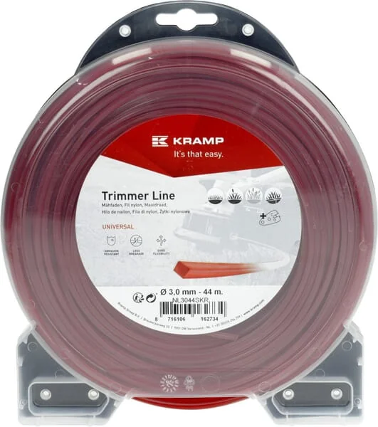 Kramp - NL3044SKR - Trimmerfaden Ø 3 mm 44 m quadratisch rot Kramp