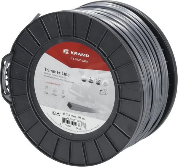 Kramp - NL3595TSKR - Trimmer-Schnur Diameter 3,5 mm 95 m Quadratisch Titanium Power Grau Kramp