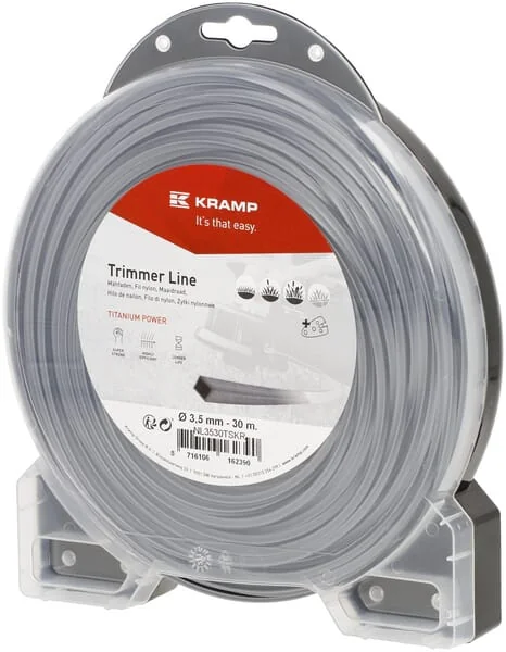 Kramp - NL4023TSKR - Trimmer-Schnur Diameter 4 mm 23 m Quadratisch Titanium Power Grau Kramp