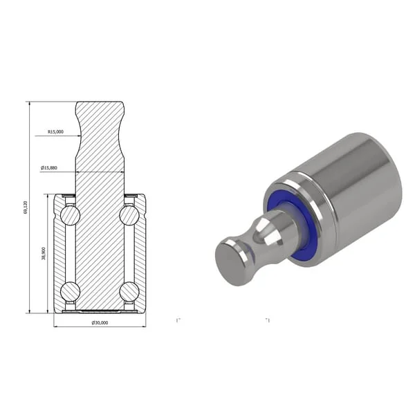 Kramp - NWB20715 - Lager Fuer Druckrolle