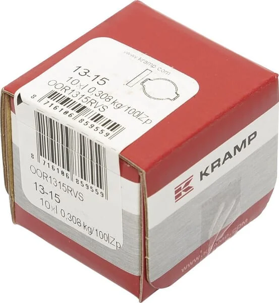 Kramp - OOR1315RVS - Ohrklemme Doppelt, Rostfreier Stahl 13-15 Mm