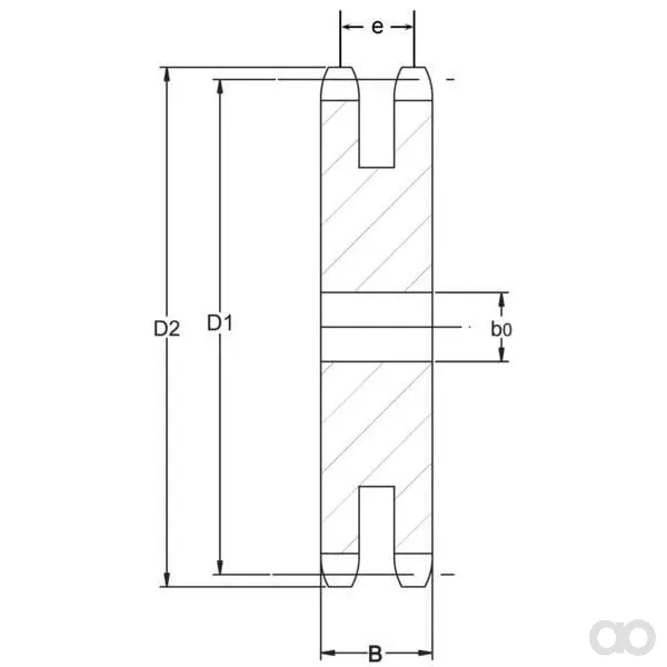 Kramp - PD113 - Doppelritzel 13 Zaehne 1 Zoll Kette 16 B-2 Kramp