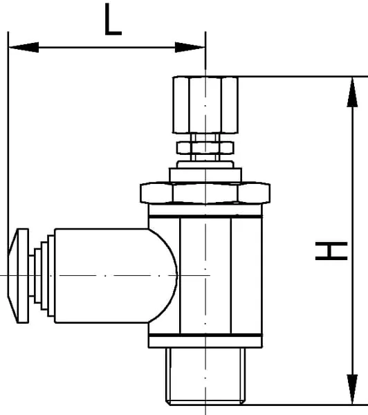 Kramp - PFCC148K - Durchflussregelventil G 1/4 a - SQ 8