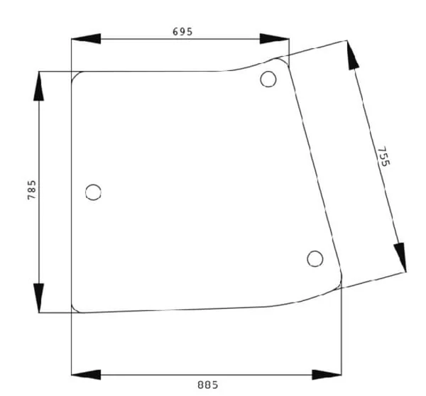 Kramp - R201574N - Seitenscheibe