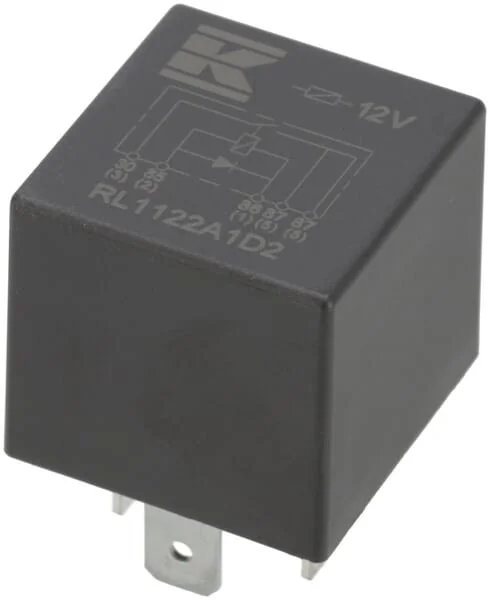 Kramp - RL1122A1D2 - Mini-Relais 12V, Doppelter Schliesser, 2x20A, Diode, Ohne Halter