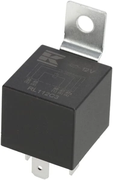 Kramp - RL112C3 - Mini-Relais 12V, Wechsler, 30A/40A, Mit Halter