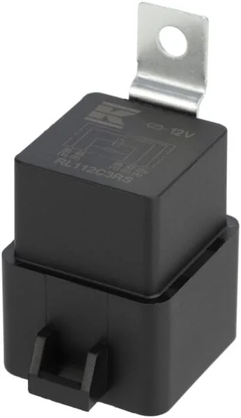 Kramp - RL112C3RS - Mini-Relais 12V, Umschaltkontakt, 30/40A, Mit Widerstand, Mit Steckrahmen Und Halter