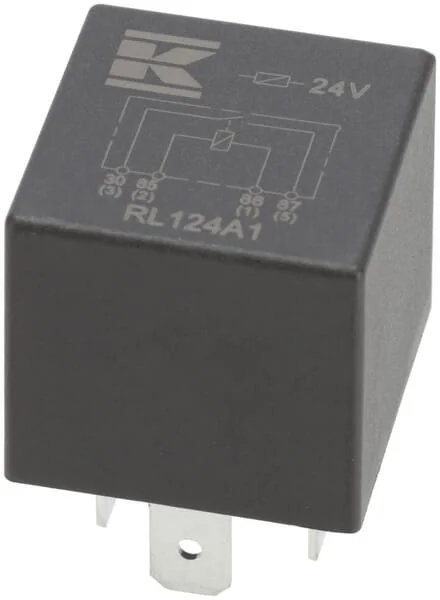 Kramp - RL124A1 - Mini-Relais 24V, Schliesser, 20A, Ohne Halter