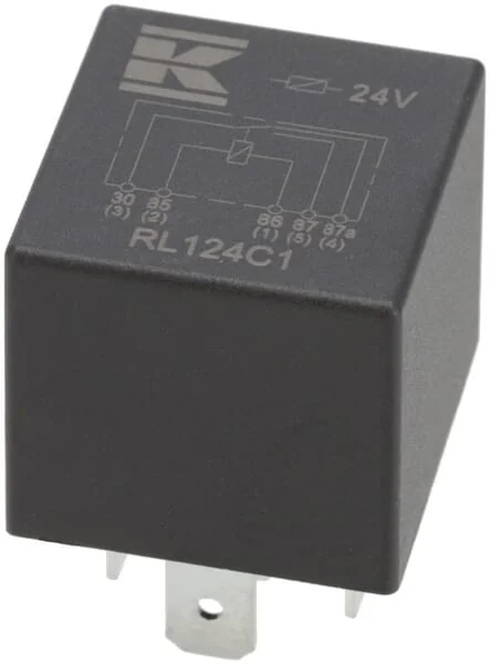 Kramp - RL124C1 - Mini-Relais 24V, Umschaltkontakt, 30A/40A, Ohne Halter