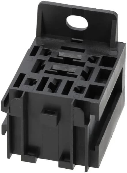 Kramp - RL990451 - Mini-Relais-Sockel Mit Halterung, 5 x 6,3 mm + 4 x 2,8 mm, Mit Verlaengerungssockel