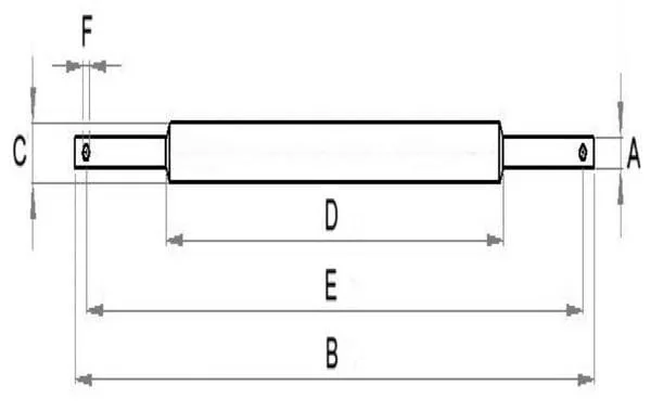 Kramp - SA4028KR - Zugstange 28x40x970mm