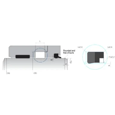 Kramp - SA7080125EI - Stangendichtung 70x80x12,5 EI e=13
