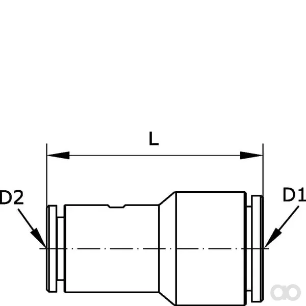 Kramp - SC108P - Steckanschluss 10-8 mm