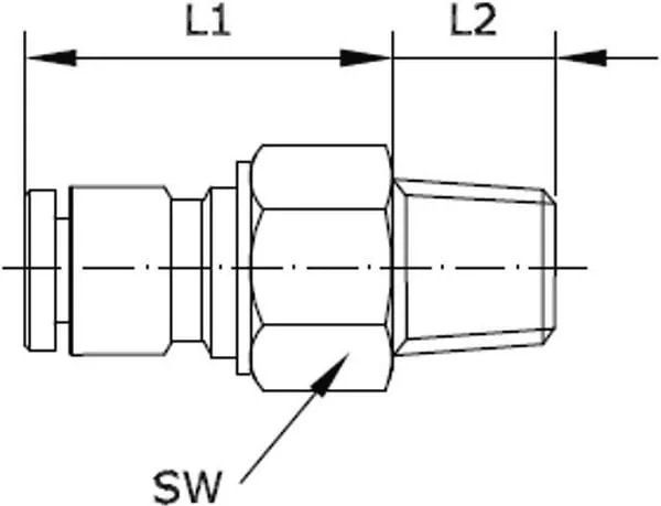 Kramp - SCRMT614P - Push-In Fitting