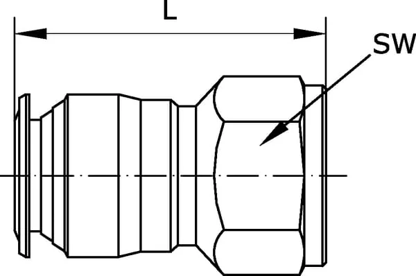 Kramp - SCSF814B - Gerades Steckfitting 8x1/4"