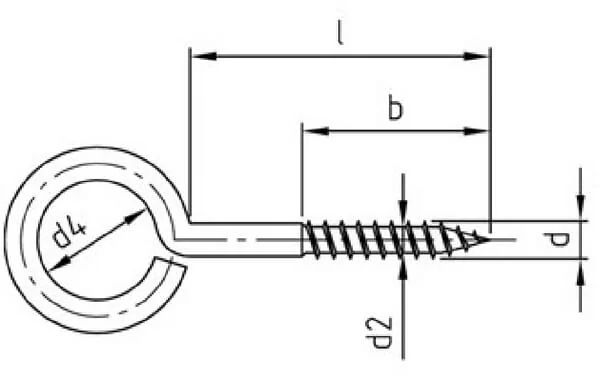 Kramp - SG3053RVS - Oesenschraube 5,3x30mm Rundkopf, Edelstahl A2