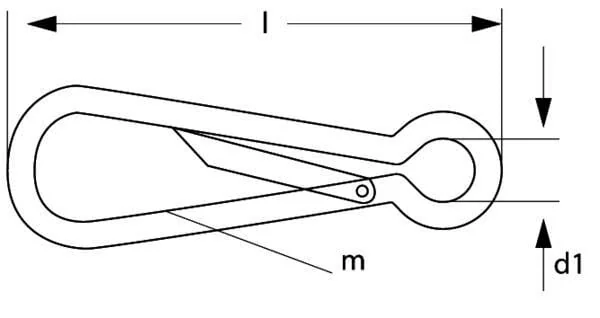 Kramp - SH040N - Federkarabiner 40mm