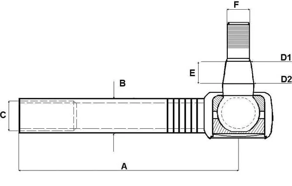 Kramp - SHP813KR - Innerer Spurstangenkopf