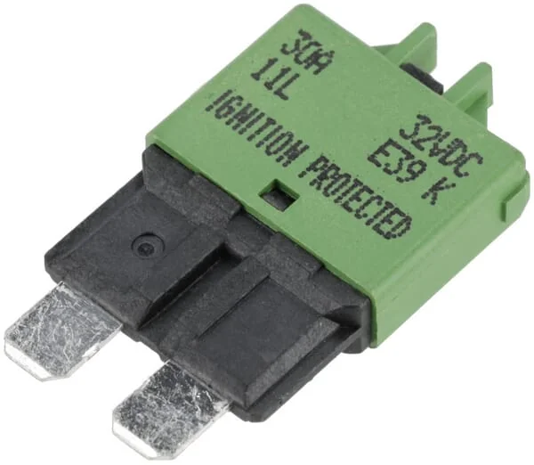 Kramp - SI25030 - Thermosicherung manuell ruecksetzbar 28V 30A Laenge 34,4mm gruen ETA