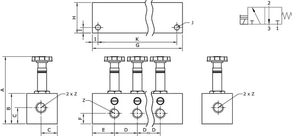 Kramp - SOVD32M18NC2 - 3/2 Magnetventil NC-1/8" 2V