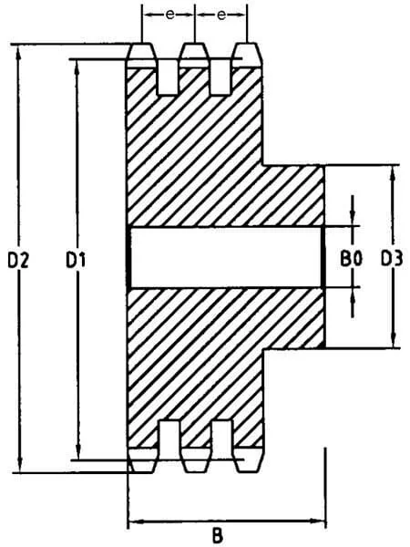 Kramp - ST5816 - Kettenrad Triplex 16 Zaehne 5/8" Kette 10 B-3
