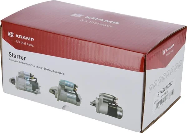 Kramp - STA2617243 - Anlasser 12V, 0,9KW, 8-Zähne, Im Uhrzeigersinn