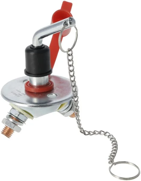 Kramp - SW10007KR - Batterieschalter Rund, Silber, Mini-Typ M10, 12-48V, 150A/1000A (5sek), IP63