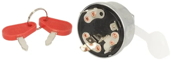 Kramp - SW10009KR - Zündschloss Mit Schlüssel, 12/24V, 4 Stellungen, 16A, Flachsteckanschluesse