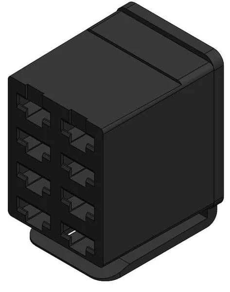 Kramp - SW10025KR - Stecker Fuer Kippschalter, 8-Polige Steckergehaeuse, Flachsteckerhuelse