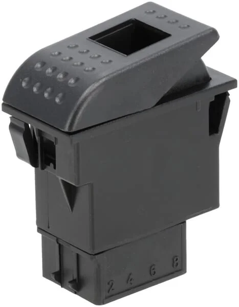 Kramp - SW10029KR - Kippschalter, (I)-0-II, 8-Polig, Funktionsbeleuchtung, Mit Gluehlampe