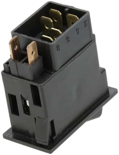 Kramp - SW10031KR - Kippschalter, II+I-0, Aus-Ein-Ein, 12V, 7-Polig, Stellungsbeleuchtung, Mit Gluehlampe
