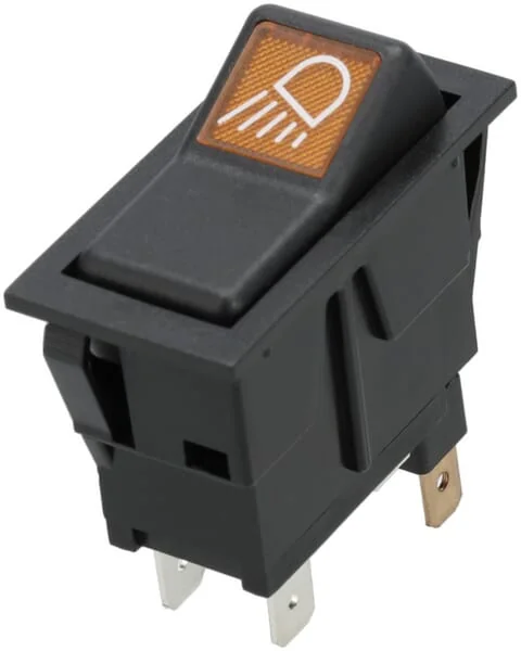 Kramp - SW10039KR - Kippschalter, I-0, Ein-Ein, 12V, 4-Polig, Arbeitsleuchte Links