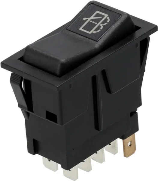 Kramp - SW10044KR - Kippschalter, I-0-(II), Ein-Ein-Moment, 12V, 8-Polig, Heckscheibenwaschanlage Und -Wischer