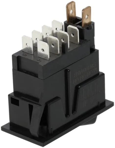 Kramp - SW10044KR - Kippschalter, I-0-(II), Ein-Ein-Moment, 12V, 8-Polig, Heckscheibenwaschanlage Und -Wischer