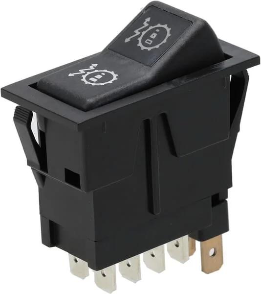 Kramp - SW10051KR - Kippschalter, I-0-II, Ein-Ein-Ein, 12V, 8-Polig, Getriebeempfindlichkeit Zweistufige Stufenlose Einstellung