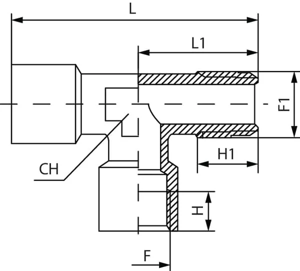 Kramp - TCFFM18 - T-Stück-Fitting