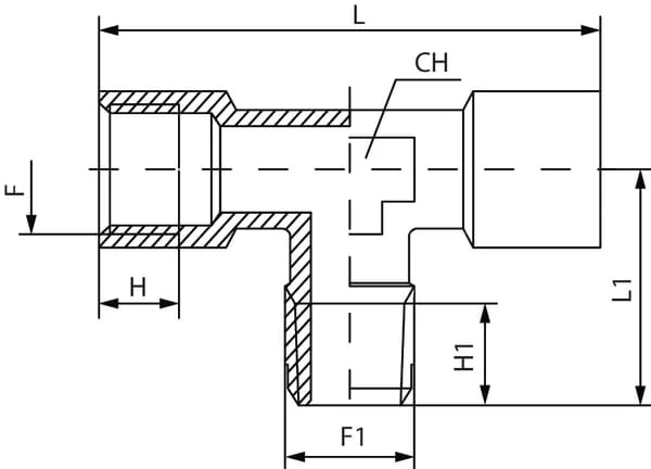 Kramp - TCFMF12 - T-Stück-Fitting