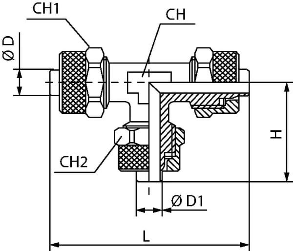 Kramp - TCPO8 - T-Steckfitting