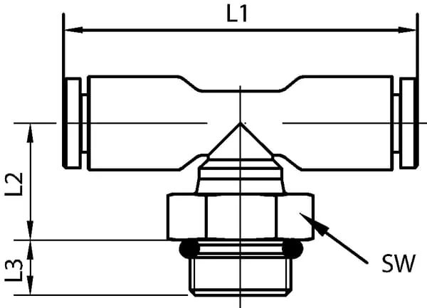 Kramp - TCSS814P - T-Druckluftsteckanschluss 8x1/4"
