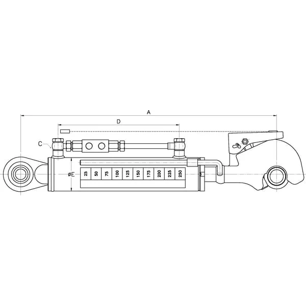 Kramp - TCVHN356323022 - Hydraulic Toplink TCVHN, 546mm Cat.2