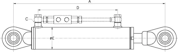 Kramp - TENNN305020022 - Hydraulic Toplink Category 2/2