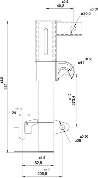 Kramp - TL150856 - Adapter von Euro-Norm auf Dreipunkt