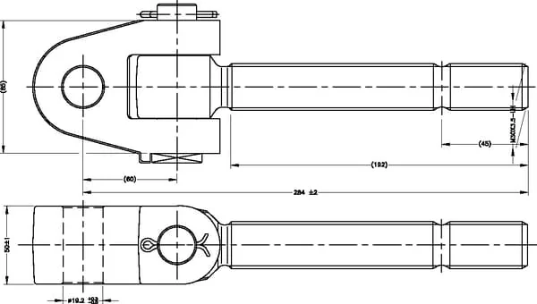 Kramp - TL3035190LKR - Knoechelspindel M30x3,5l-19,0mm