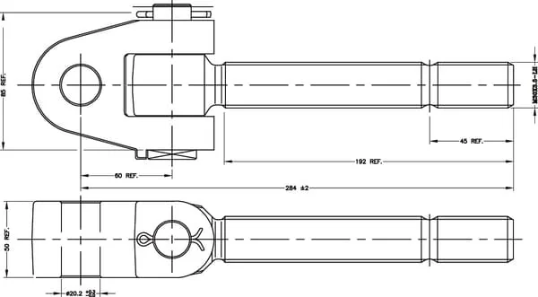Kramp - TL3035200LKR - Knoechelspindel M30x3,5l-20,0mm