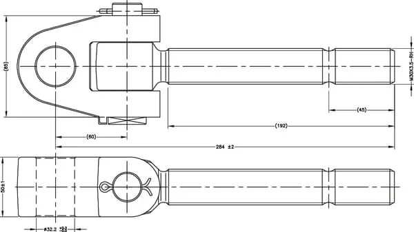 Kramp - TL3035320RKR - Spindel M30x3.5 R Kat. 3