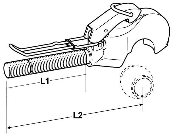 Kramp - TL363032LKR - Hakenende M36x3,0 Kat. 3/2L