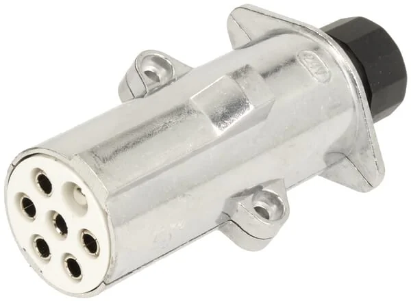 Kramp - TR00012KR - Anhängerkupplung Stecker 7-Polig Aluminium 24V Schraubklemmen