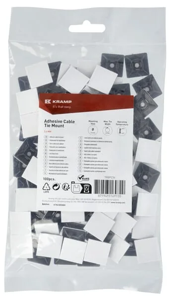 Kramp - TRBPZ36 - Klebe-Kabelbinderhalter 3,6 mm 100 Stück