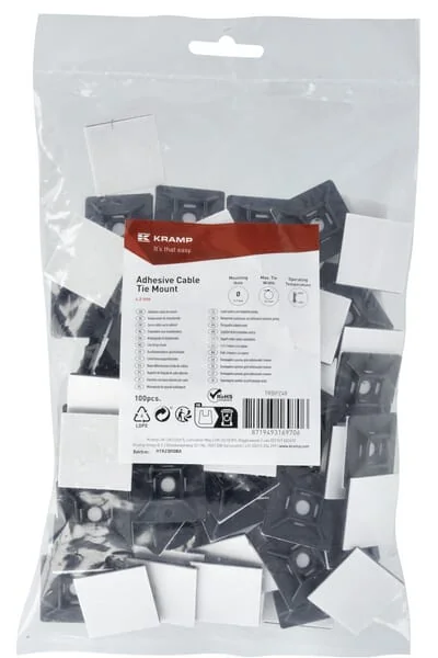 Kramp - TRBPZ48 - Klebe-Kabelbinderhalter 4,8 mm 100 Stück
