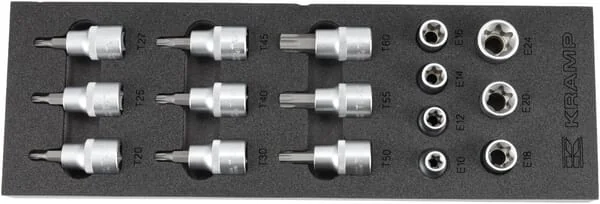 Kramp - TT800503 - Steckschlüsselsatz Torx 1/2" 16-tlg